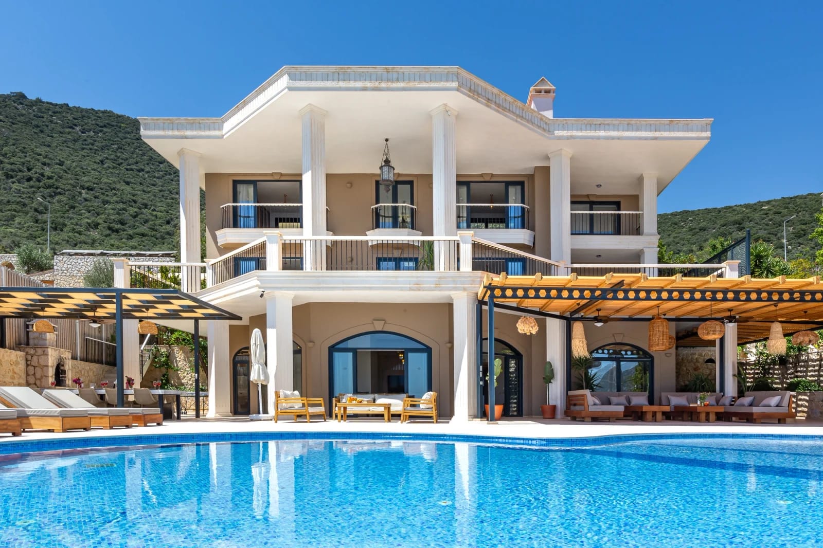 Sea View 5+1 Villa in Kalkan - Outside View